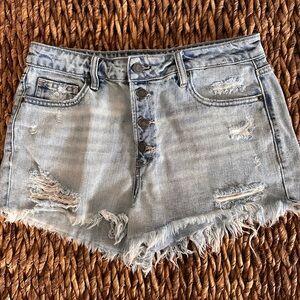 Distressed Jean shorts